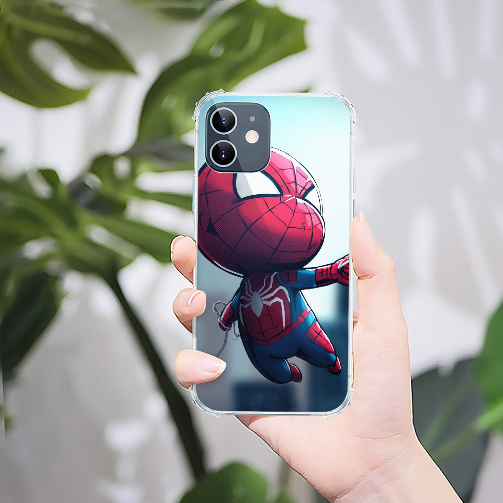 （画像用） Spider Man スパイダーマン 【iPhone 12シリーズ対応】透明スマホケース（クリアソフトケース）